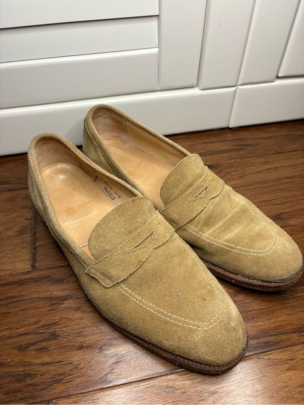 Alden x Miller Brothers Sand Suede Unlined Penny Loafer 9 B/D Plaza Last 3452U7